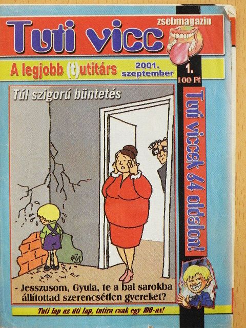 Fülöp Sándor - Tuti vicc zsebmagazin 2001. szeptember [antikvár]