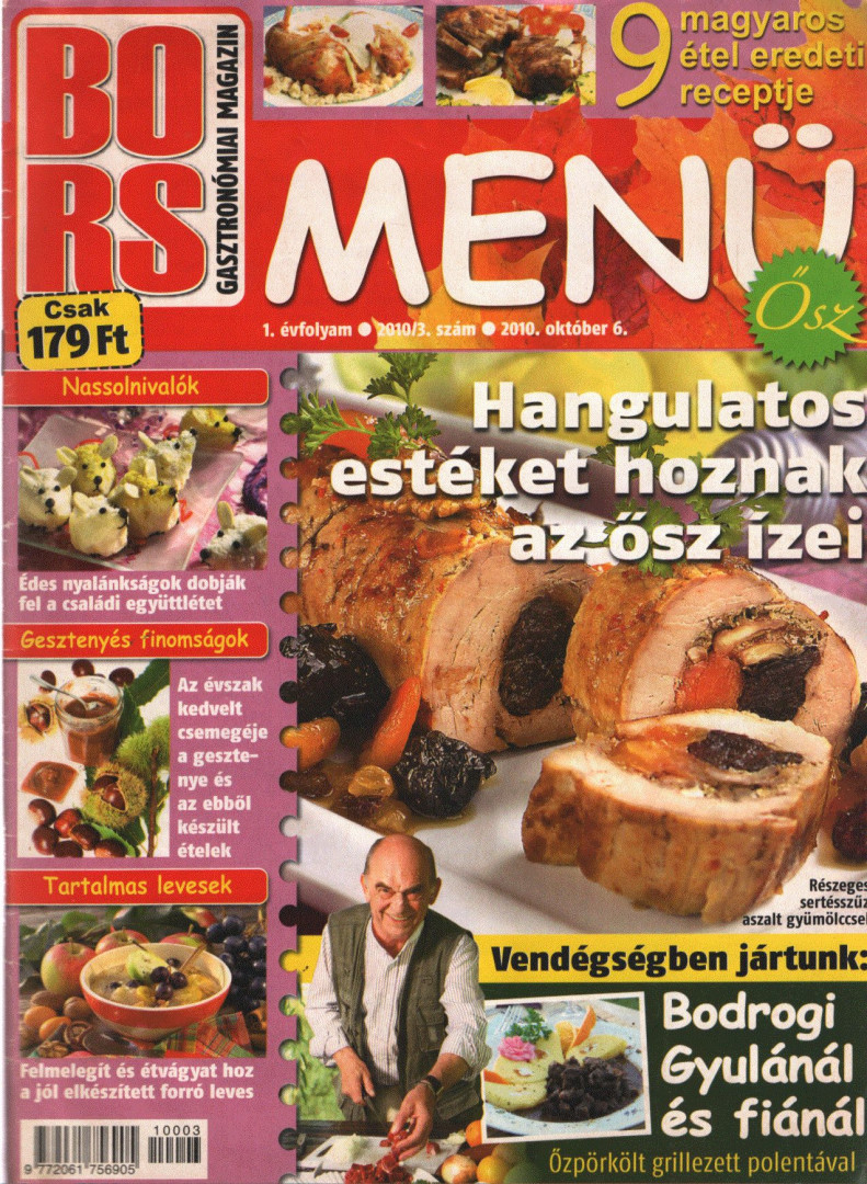 Pallagi Ferenc - Bors Gasztronómiai magazin - Menü 2010/3. szám Ősz [antikvár]
