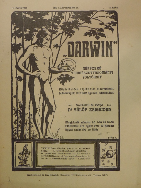Cserny Dezső - "Darwin" 1915. szeptember 15. [antikvár]