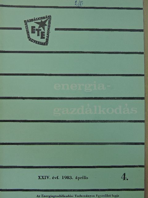 Bagdi Márton - Energiagazdálkodás 1983. április [antikvár]