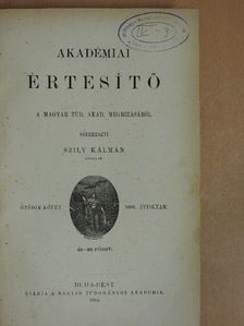 Csengeri János - Akadémiai Értesítő 1894. január-december [antikvár]
