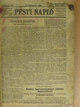Friedrich István - Pesti Napló 1928. (nem teljes évfolyam) [antikvár]