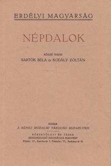 Kodály Zoltán, Bartók Béla - Népdalok [antikvár]