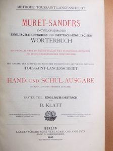 Muret-Sanders Encyklopädisches Englisch-Deutsches und Deutsch-Englisches Wörterbuch I-II. [antikvár]