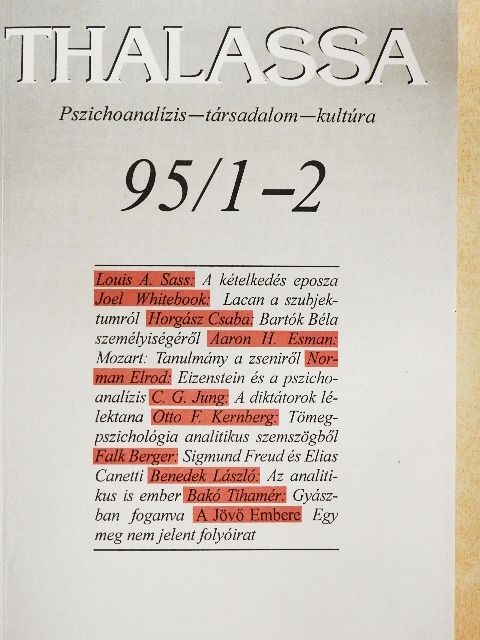 Aaron H. Esman - Thalassa 1995/1-2 [antikvár]