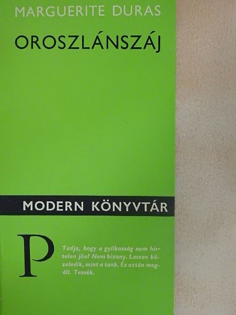 Marguerite Duras - Oroszlánszáj [antikvár]