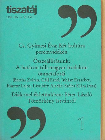 Bertha Zoltán - Tiszatáj 1996. január [antikvár]