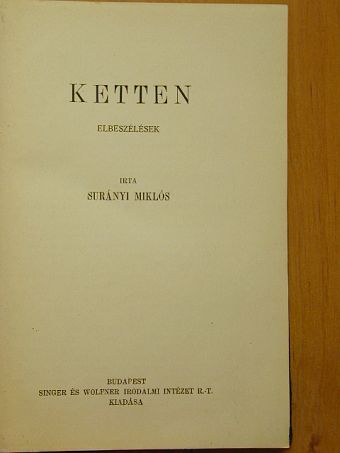 Surányi Miklós - Ketten [antikvár]