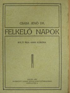Dr. Csaba Jenő - Felkelő napok [antikvár]