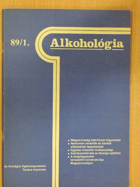 Bácskay Andrea - Alkohológia 1989/1. [antikvár]