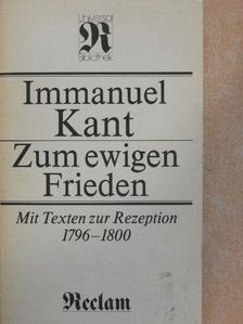 Immanuel Kant - Zum ewigen Frieden [antikvár]