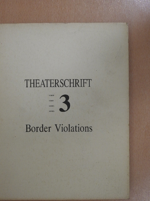 Einar Schleef - Theaterschrift 3/1993 [antikvár]