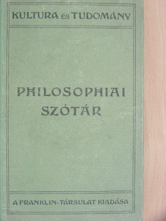 Enyvvári Jenő - Philosophiai szótár [antikvár]