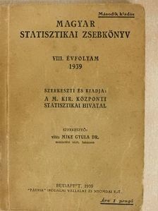 Magyar statisztikai zsebkönyv 1939 [antikvár]