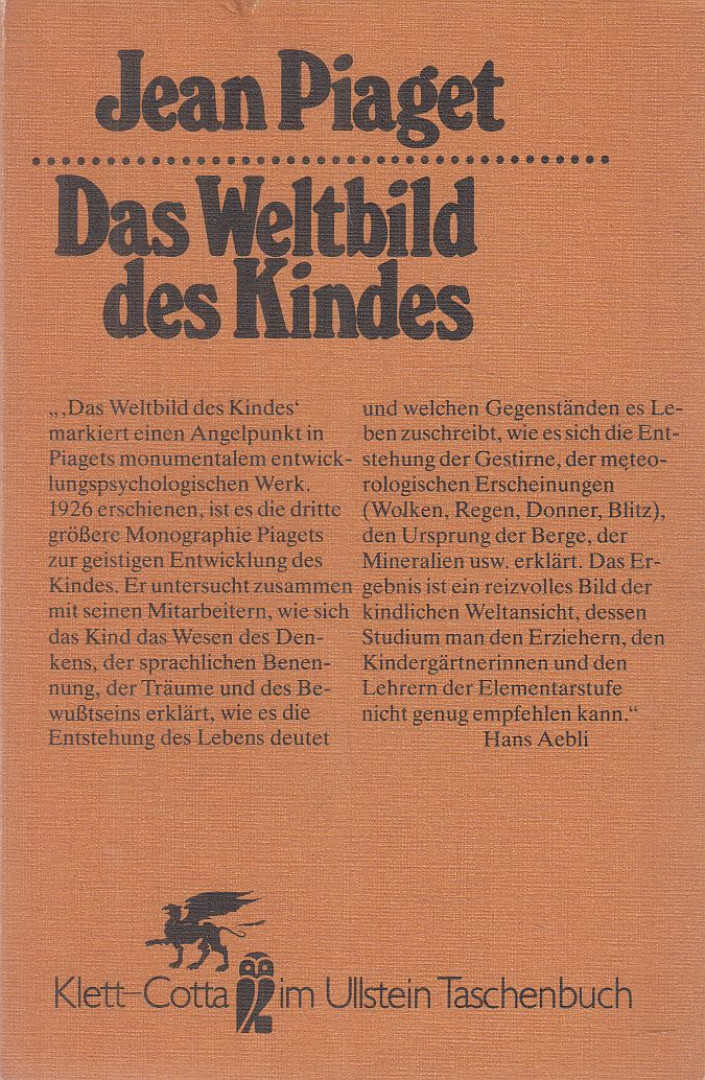 Jean Piaget - Das Weltbild des Kindes [antikvár]