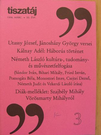 Annus József - Tiszatáj 1996. március [antikvár]