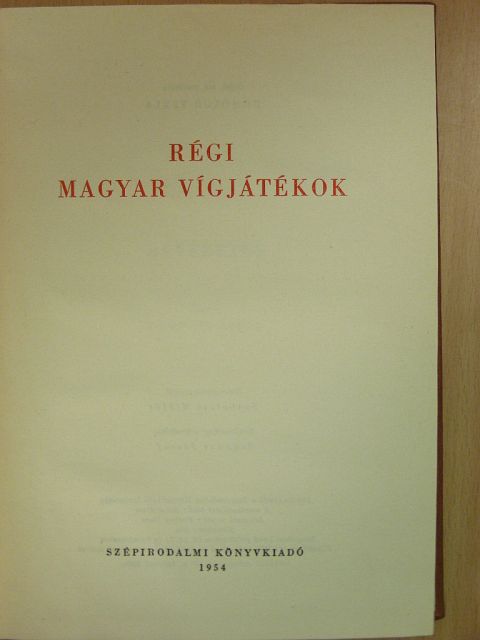 Dömötör Tekla - Régi magyar vígjátékok [antikvár]