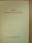 Dömötör Tekla - Régi magyar vígjátékok [antikvár]
