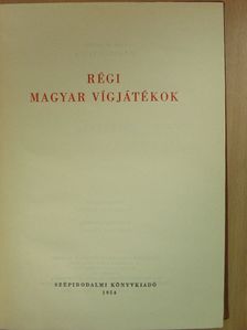 Dömötör Tekla - Régi magyar vígjátékok [antikvár]