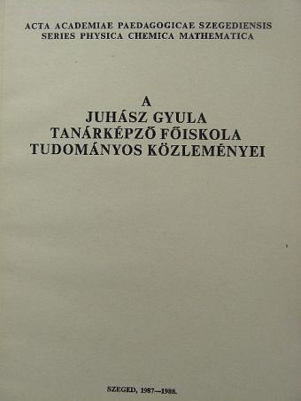 Herzfeld Rozália - A Juhász Gyula Tanárképző Főiskola tudományos közleményei [antikvár]