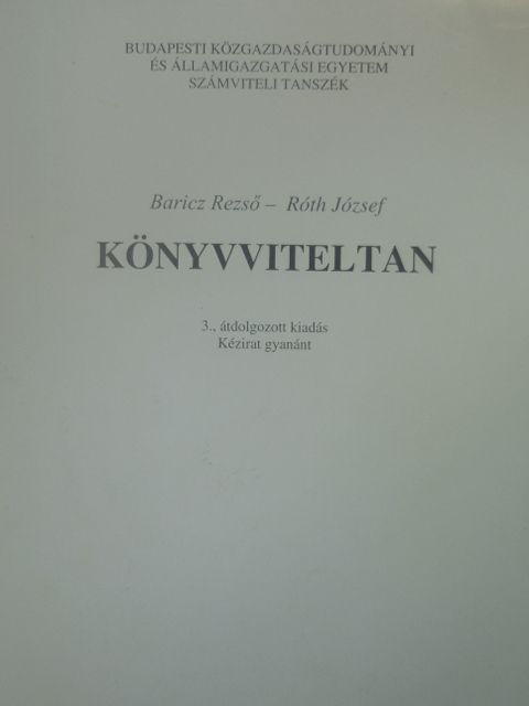 Baricz Rezső - Könyvviteltan [antikvár]