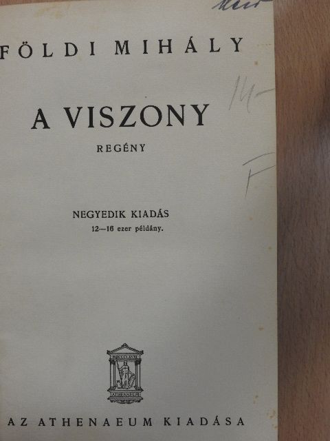 Földi Mihály - A viszony [antikvár]