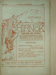 Pontitz S. J. - Hirnök 1920. november [antikvár]