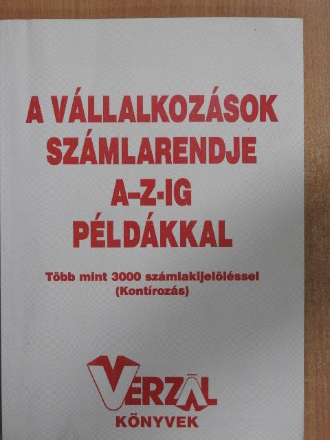 Dr. Sabján Julianna - A vállalkozások számlarendje A-Z-ig példákkal [antikvár]