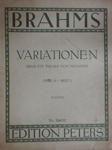 Brahms - Variationen über ein Thema von Paganini für Klavier zu 2 Händen [antikvár]