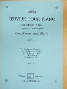 Horusitzky Zoltán - Oeuvres pour Piano [antikvár]