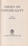Felix Morley - Essays On Individuality [antikvár]
