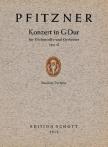 PFITZNER, HANS - KONZERT IN G-DUR FÜR VIOLONCELLO UND ORCHESTER OP.42, STUDIENPARTITUR, ANTIKVÁR