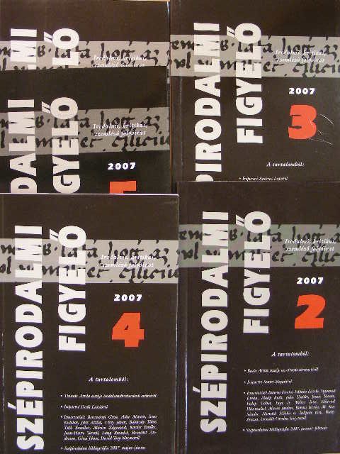 Szépirodalmi figyelő 2007. (nem teljes évfolyam) [antikvár]