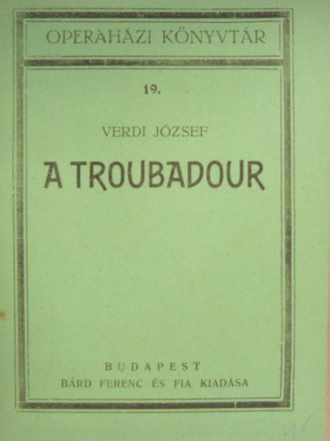 Camarano Salvator - A Troubadour [antikvár]