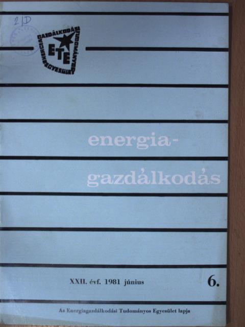 A. Widuchowski - Energiagazdálkodás 1981. június [antikvár]