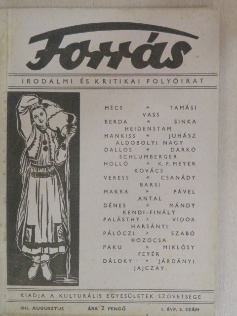 Aldobolyi Nagy Miklós - Forrás 1943. augusztus [antikvár]