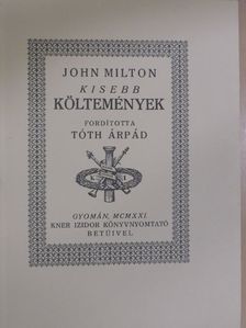 John Milton - Kisebb költemények [antikvár]