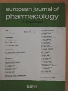 Charles Vaille - European Journal of Pharmacology - Volume 175/3, 1990 [antikvár]