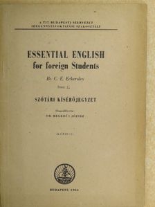 C. E. Eckersley - Essential English for Foreign Students 1. [antikvár]