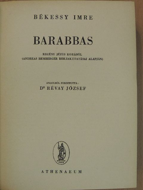 Békessy Imre - Barabbas [antikvár]