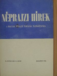 Néprajzi Hírek 1980/3-4. [antikvár]