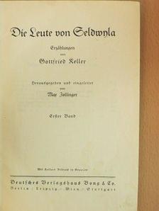 Gottfried Keller - Die Leute von Seldwyla I-II. (gótbetűs) [antikvár]