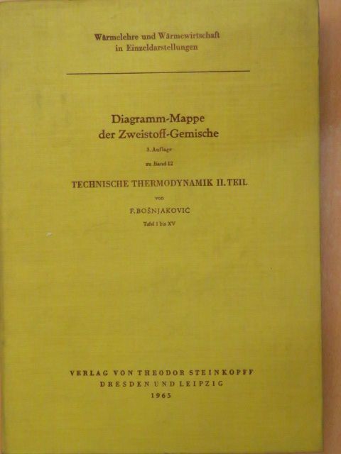 F. Bosnjakovic - Technische Thermodynamik II. Teil  [antikvár]