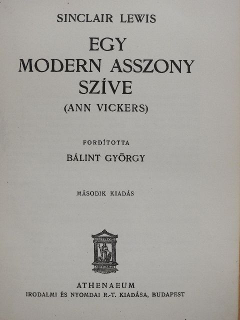 Sinclair Lewis - Egy modern asszony szíve [antikvár]