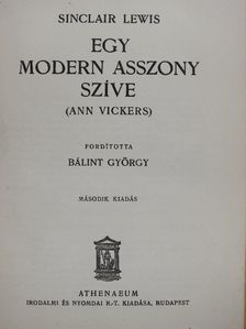 Sinclair Lewis - Egy modern asszony szíve [antikvár]