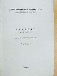 Tanrend az 1995 őszi félévre [antikvár]