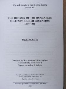 M. Szabó Miklós - The History of the Hungarian Military Higher Education 1947-1956 [antikvár]
