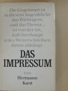 Hermann Kant - Das Impressum [antikvár]