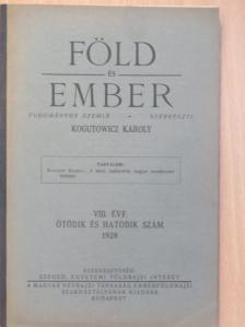 Eperjesy Kálmán - Föld és Ember 1928/5-6. [antikvár]