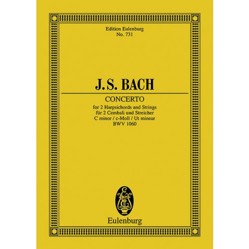 J. S. Bach - CONCERTO FOR 2 HARPSICHORDS AN STRINGS c MINOR BSV 1060 TASCHENPARTITUR (A. SCHERING)